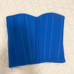 PrettyLittleThing Bright Blue Corset Top
